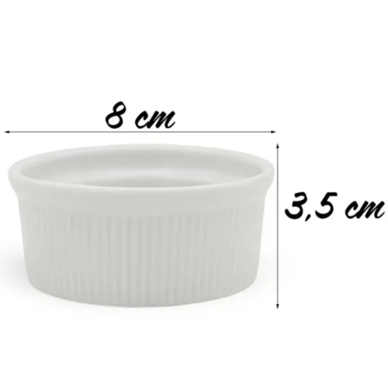 Kokilki do zapiekania 150 ml ramekin zestaw 8 sztuk salaterki miseczki pojemniki porcelanowe Brulee Tragar