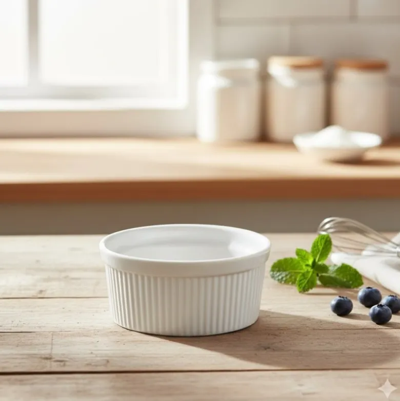 Kokilki do zapiekania 150 ml ramekin zestaw 8 sztuk salaterki miseczki pojemniki porcelanowe Brulee Tragar