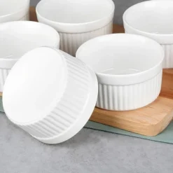 Kokilki do zapiekania 260 ml ramekin zestaw 10 sztuk salaterki miseczki pojemniki porcelanowe Brulee