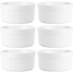 Kokilki do zapiekania 260 ml ramekin zestaw 10 sztuk salaterki miseczki pojemniki porcelanowe Brulee
