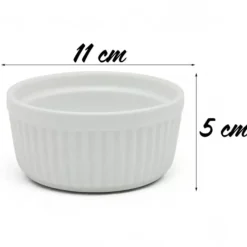 Kokilki do zapiekania 250 ml ramekin zestaw 10 sztuk salaterki miseczki pojemniki porcelanowe Brulee Tragar