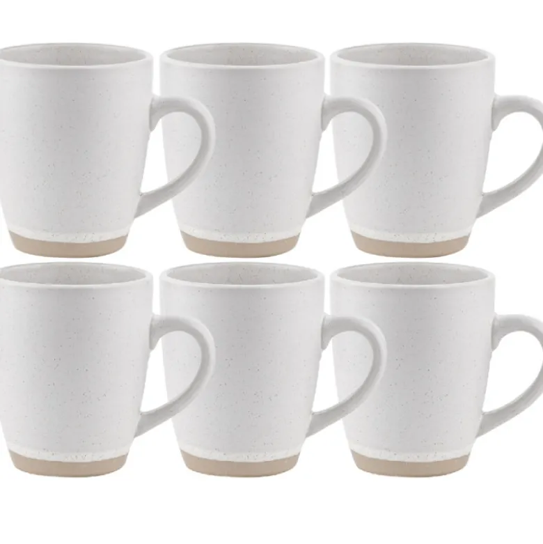 Komplet 6 kubków nakrapianych porcelanowych Florina Lila 360 ml