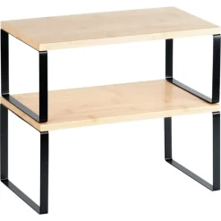 Komplet 2 półek kuchennych 33,5x19,5x16 cm / 33,5x18,5x13,5 cm organizer stojak Orion