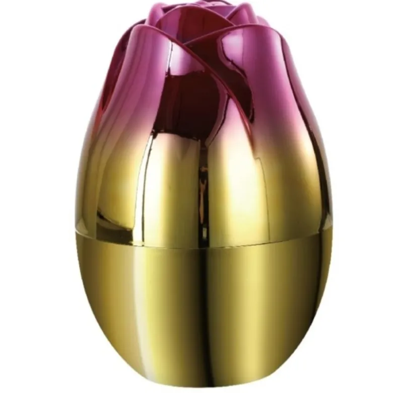 Komplet sztućców stal nierdzewna połysk róż z złotem Rosa Bella zestaw 24 elementy organizer kwiat jajko RB 732
