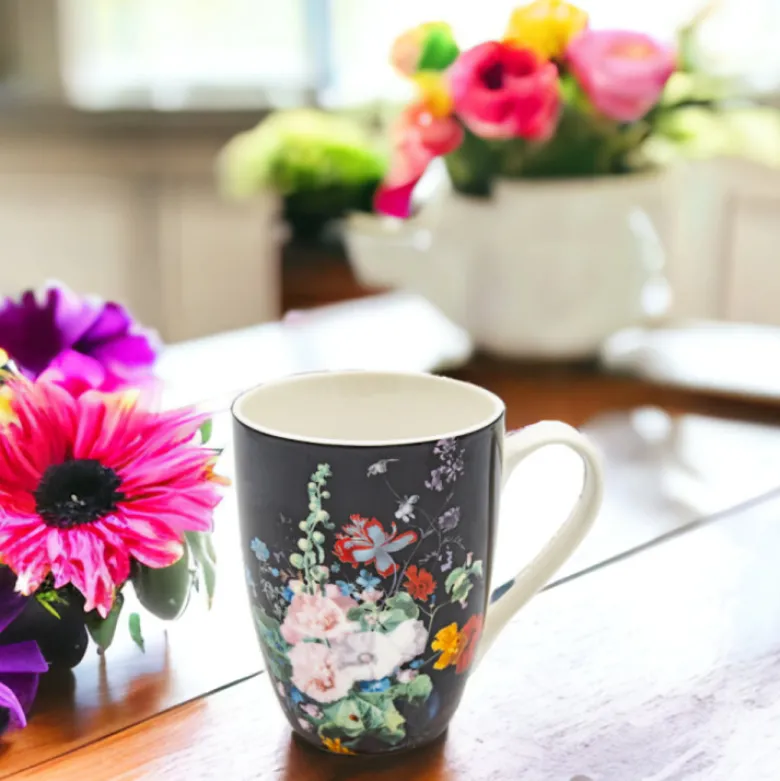 Kubek 340 ml porcelana czary w kwiaty Bella Fiore Tragar 38976