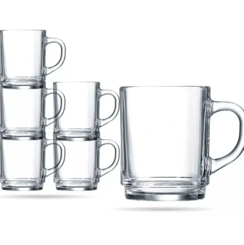 Kubek przezroczysty Florina Standard 240 ml zestaw 6 szklanek