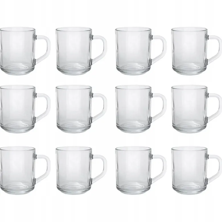 Kubek przezroczysty szklanka Florina 250 ml zestaw 12 szklanek