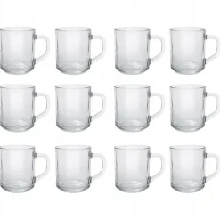 Kubek przezroczysty szklanka Florina 250 ml zestaw 12 szklanek