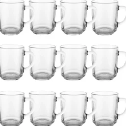 Kubek przezroczysty szklanka Florina Standard 250 ml zestaw 12 szklanek do kawy herbaty