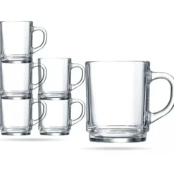 Kubek przezroczysty szklanka Florina Standard 250 ml zestaw 12 szklanek do kawy herbaty