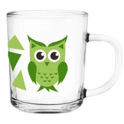 Kubek szklany dla dziecka 200 ml małe szklaneczki Tola zestaw 3 sztuk Sowy Glasmark