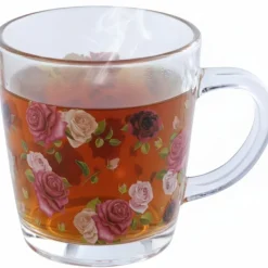 Kubek szklany 350 ml Altom Róża szklanka z uchwytem pudełko prezentowe