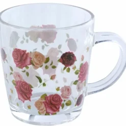 Kubek szklany 350 ml Altom Róża szklanka z uchwytem pudełko prezentowe