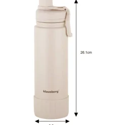 Kubek termiczny duży 720 ml termos stalowy beżowy Klausberg KB 7640