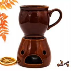 Kubek z podgrzewaczem na grzane wino piwo 250 ml Kubek kamionkowy do grzańca góralski SBC03
