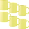 Kubki ceramiczne Glasmark Sonia 300 ml żółty matowy zestaw 6 kubków