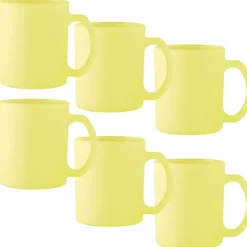Kubki ceramiczne Glasmark Sonia 300 ml żółty matowy zestaw 6 kubków