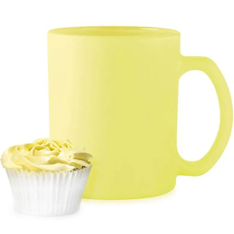 Kubki ceramiczne Glasmark Sonia 300 ml żółty matowy zestaw 6 kubków