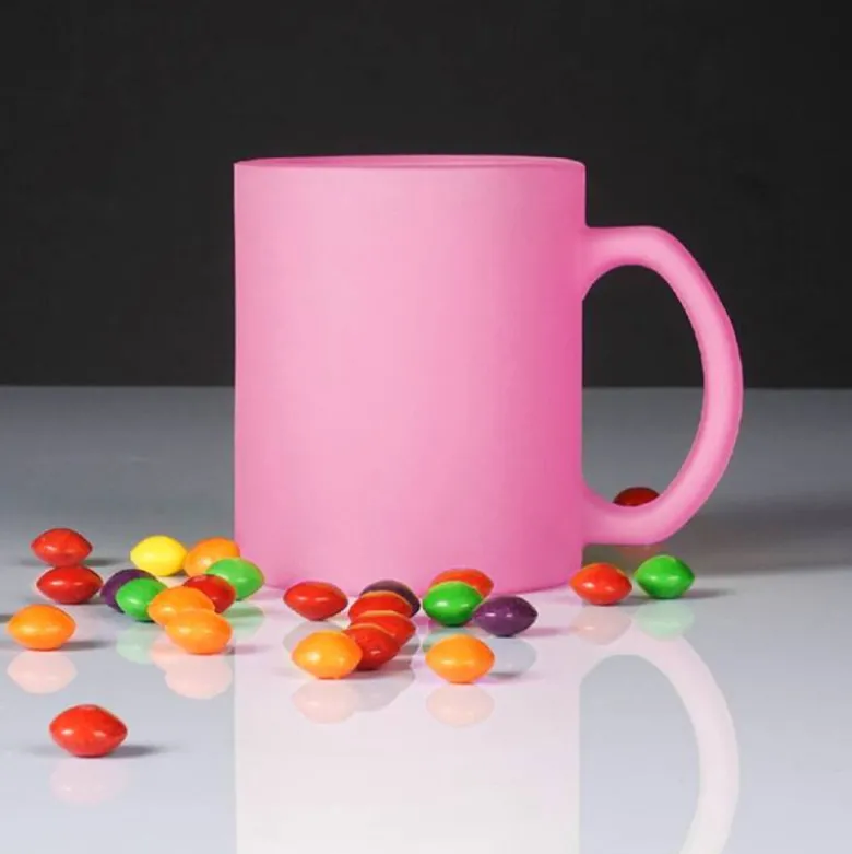 Kubki ceramiczne Glasmark Sonia 300 ml różowy matowy zestaw 6 kubków