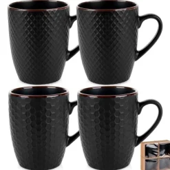 Kubki ceramiczne 400 ml zestaw 4 sztuk kubek z uchwytem pudełko prezentowe Vilde