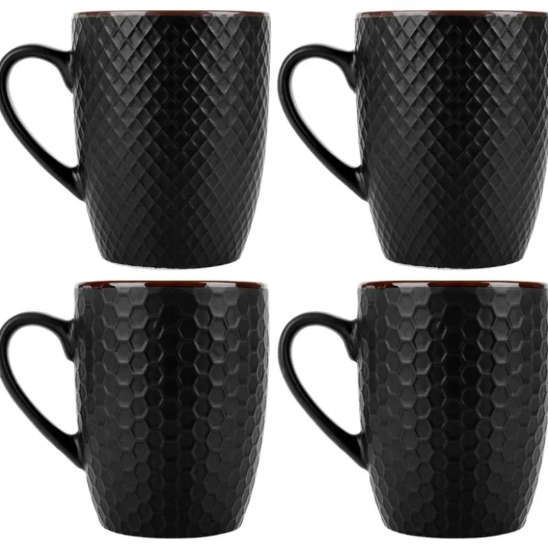 Kubki ceramiczne 400 ml zestaw 4 sztuk kubek z uchwytem pudełko prezentowe Vilde