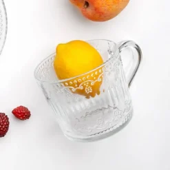 Kubki 450 ml Altom Karen duże filiżanki do kawy i herbaty szklane zestaw 6 sztuk