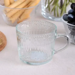 Kubki 450 ml Altom Karen duże filiżanki do kawy i herbaty szklane zestaw 6 sztuk