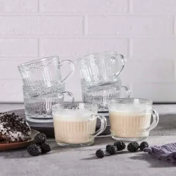 Kubki 450 ml Altom Karen duże filiżanki do kawy i herbaty szklane zestaw 6 sztuk