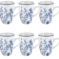 Kubki porcelanowe 380 ml komplet 6 kubków Colette Florina