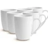 Kubki porcelanowe 360 ml MG Home Classic białe komplet 6 kubków