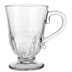 Kubki szklane 320 ml szklanki na stopce zestaw 6 szklanek Altom Siena Pawie Pióro