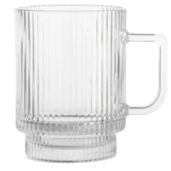 Kubki z uchem do kawy i herbaty 300 ml szklanki ryflowane zestaw 6 szt Altom Design Selena