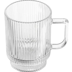 Kubki z uchem do kawy i herbaty 300 ml szklanki ryflowane zestaw 6 szt Altom Design Selena