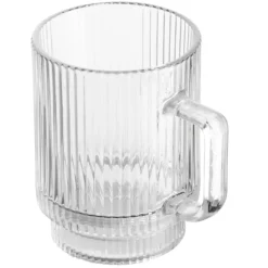 Kubki z uchem do kawy i herbaty 300 ml szklanki ryflowane zestaw 6 szt Altom Design Selena