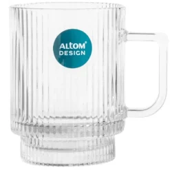 Kubki z uchem do kawy i herbaty 300 ml szklanki ryflowane zestaw 6 szt Altom Design Selena