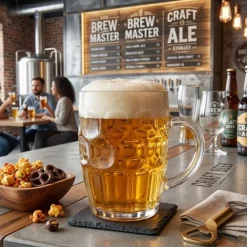 Kufle do piwa Florina Beer 550 ml z uchem szklany zestaw 2 sztuki