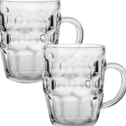 Kufle do piwa Florina Beer 550 ml z uchem szklany zestaw 2 sztuki