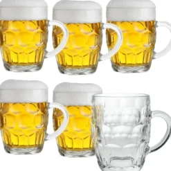 Kufle do piwa 540 ml GierekHoff Beer z uchem szklany zestaw kufli 6 sztuk