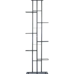 Kwietnik metalowy 142 cm czarny 8-poziomowy stojak na kwiaty i dekoracje Vilde
