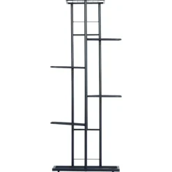 Kwietnik metalowy 106 cm czarny 6-poziomowy stojak na kwiaty i dekoracje Vilde