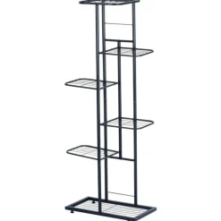 Kwietnik metalowy 106 cm czarny 6-poziomowy stojak na kwiaty i dekoracje Vilde
