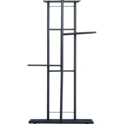 Kwietnik metalowy 80 cm czarny 4-poziomowy stojak na kwiaty i dekoracje Vilde