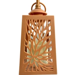 Lampion dekoracyjny z przeszklonymi ściankami 10x10x19 cm latarenka ażurowa mała znicz Sandstone Cortina