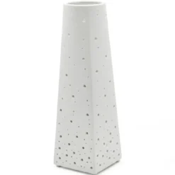 Lampka nocna ceramiczna 28CM porcelana ozdoba biała nowoczesna Tragar