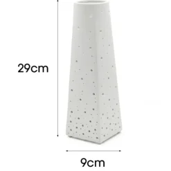 Lampka nocna ceramiczna 28CM porcelana ozdoba biała nowoczesna Tragar