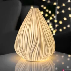 Lampka nocna ceramiczna 25CM porcelana ozdoba biała nowoczesna Tragar