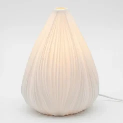 Lampka nocna ceramiczna 25CM porcelana ozdoba biała nowoczesna Tragar