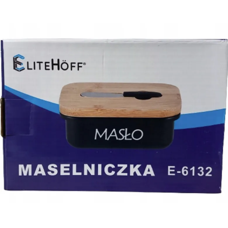Maselnica metalowa czarna z nożykiem Elitehoff E 6132