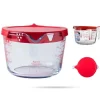 Miarka kuchenna dzbanek szklany ze skalą 1000 ml z pokrywką i sitkiem Pyrex 264P