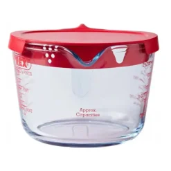 Miarka kuchenna dzbanek szklany ze skalą 1000 ml z pokrywką i sitkiem Pyrex 264P